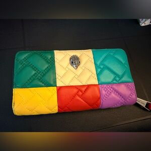 Pre- loved Kurt Geiger Colorblock Quilted Leather Wallet